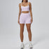 Nude Feel High Elastic Sports Contrast Color Yoga Suit