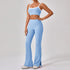 Outdoor Sports Yoga Suit – Women's Spaghetti Strap Contrast Color Fitness Set