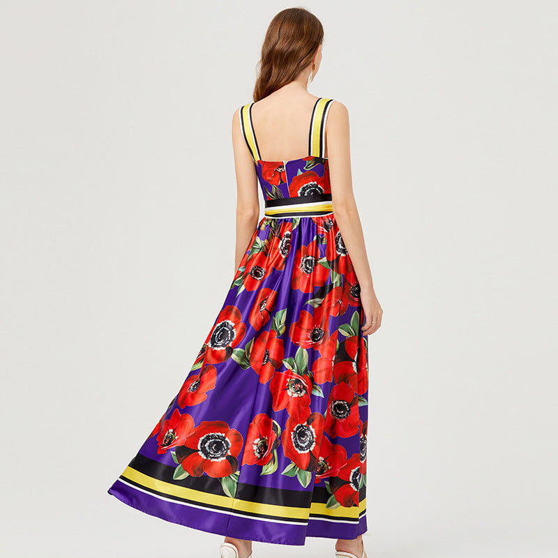Spring and Summer Slim Fit Flounced Skirt Dress