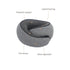 Memory Foam Travel Neck Pillow with Eye Mask – Compact Comfort for Airplanes & Cars