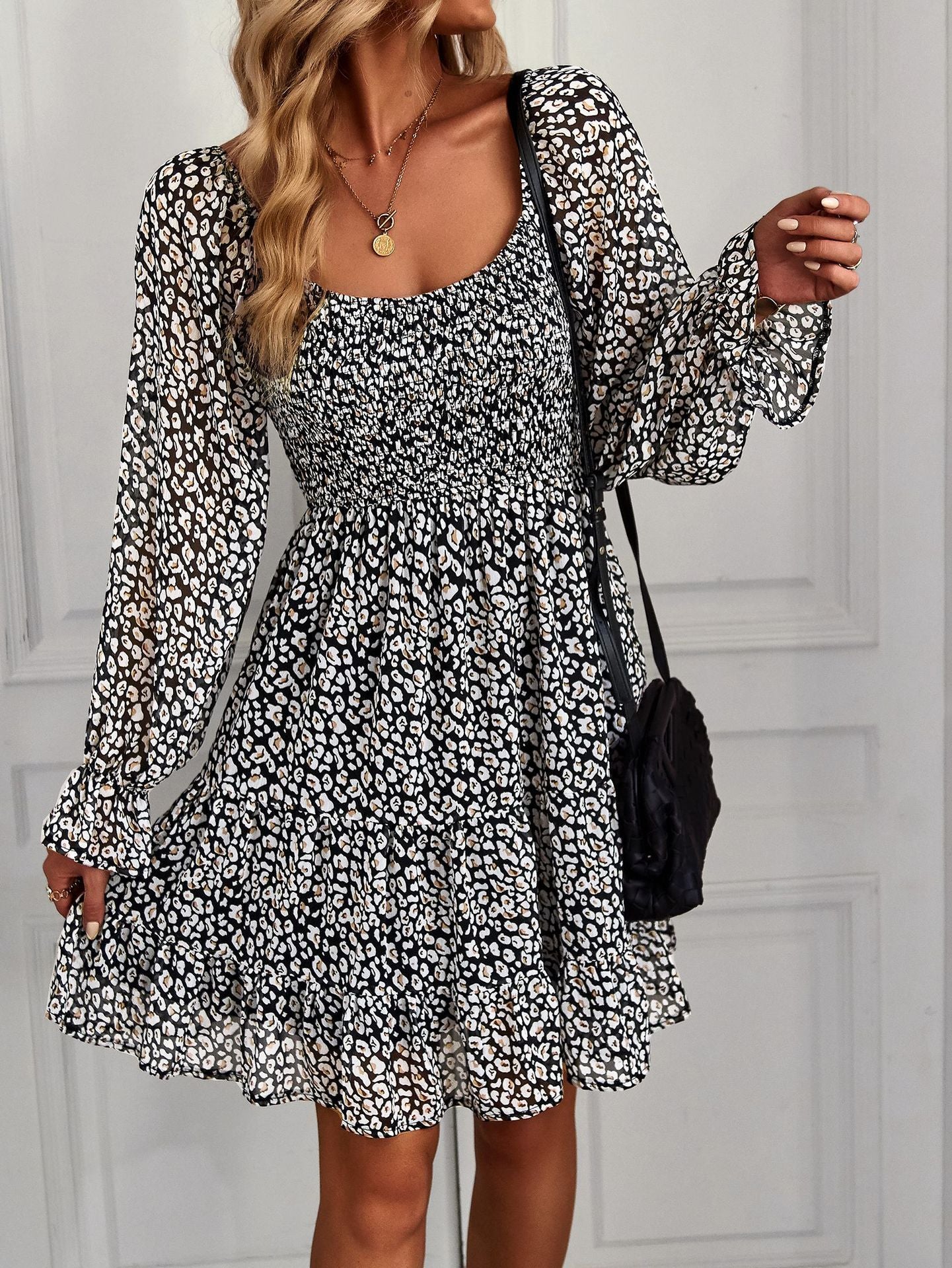 Spring & Summer Women's Bohemian Print Dress – Elegant & Stylish
