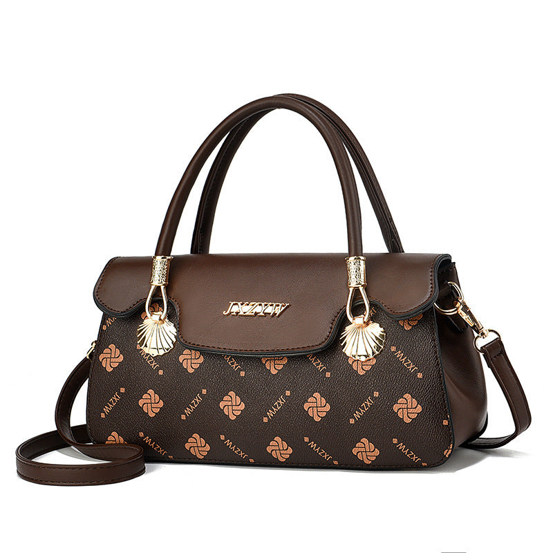 Vintage Exquisite Letter-Printed Women's Handbag