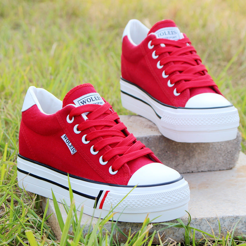 Canvas Shoes – Trifle Platform White Shoes for Women