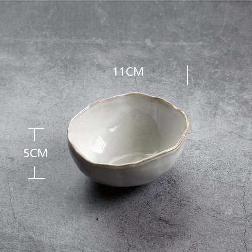 Irregular Ceramic Bowl &amp; Dinner Plate – Handcrafted Elegance