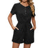 Spring And Summer Solid Color Short Sleeve Rompers