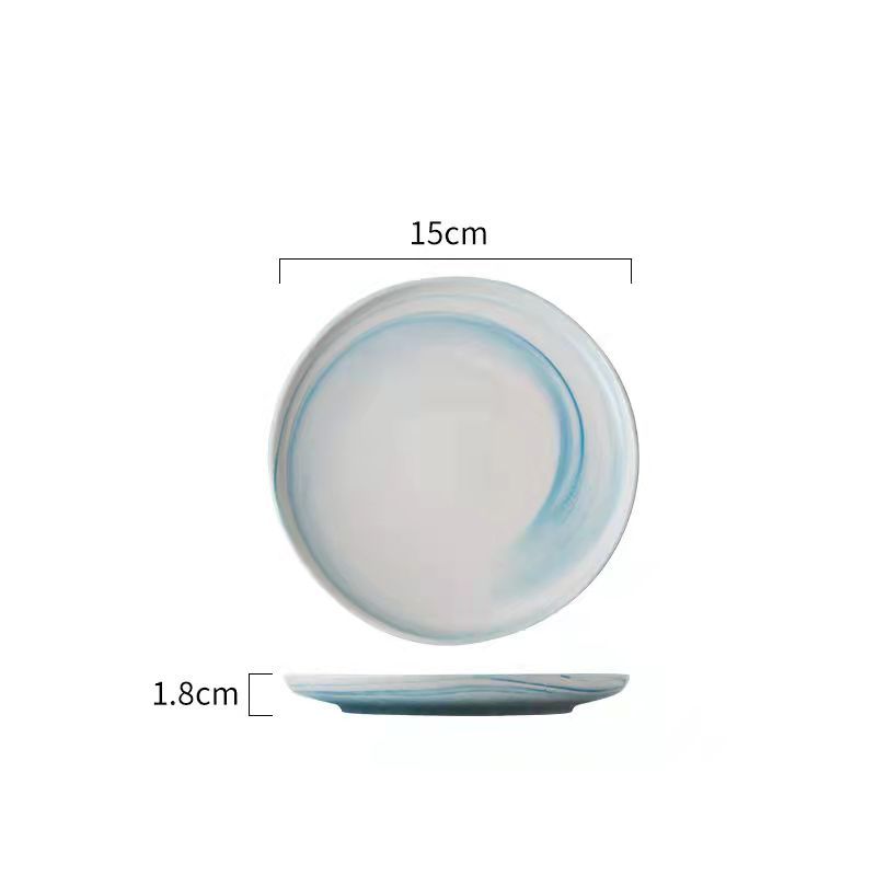 Nordic-Style Porcelain Tableware – Minimalist Solid Color Plates