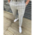 Men's Fashion Plaid Casual Tapered Trousers