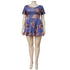 Digital Printed Spring Summer Dress with Lace Skirt