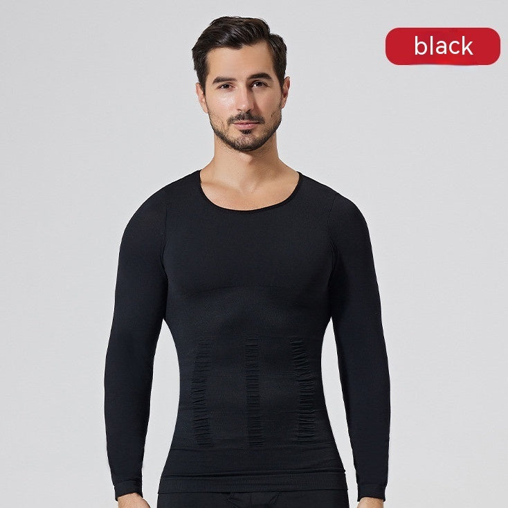 Men's Fashion Casual Body Shaping Long Sleeve Shirt