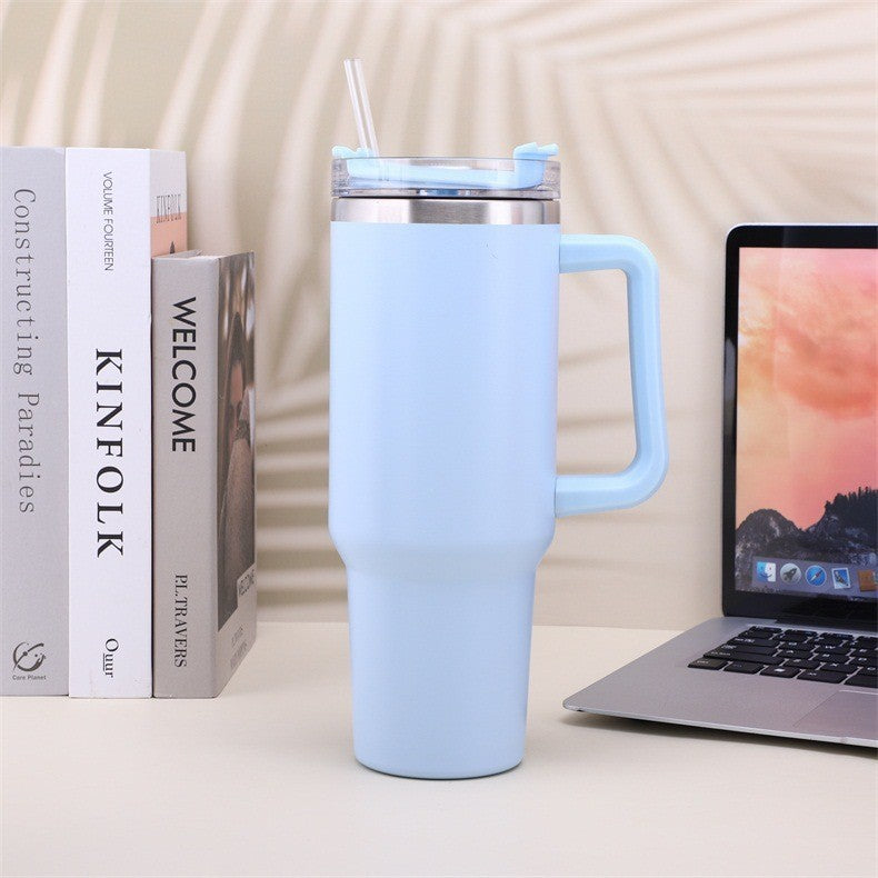 Stainless Steel Coffee Cup – Large 40oz Metal Water Cup with Handle