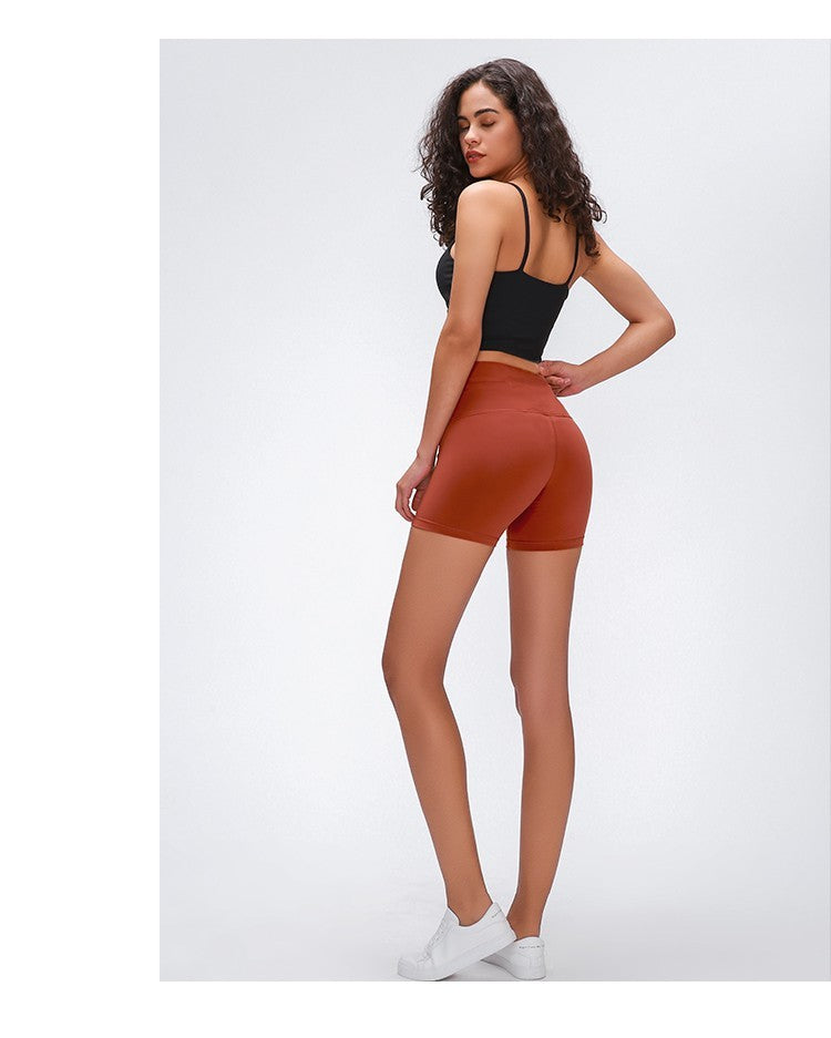 Women's High-Waist Hip-Lifting Sports Shorts – Moisture-Wicking & Breathable