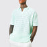 Men's Knitted Short-Sleeved Casual Shirt