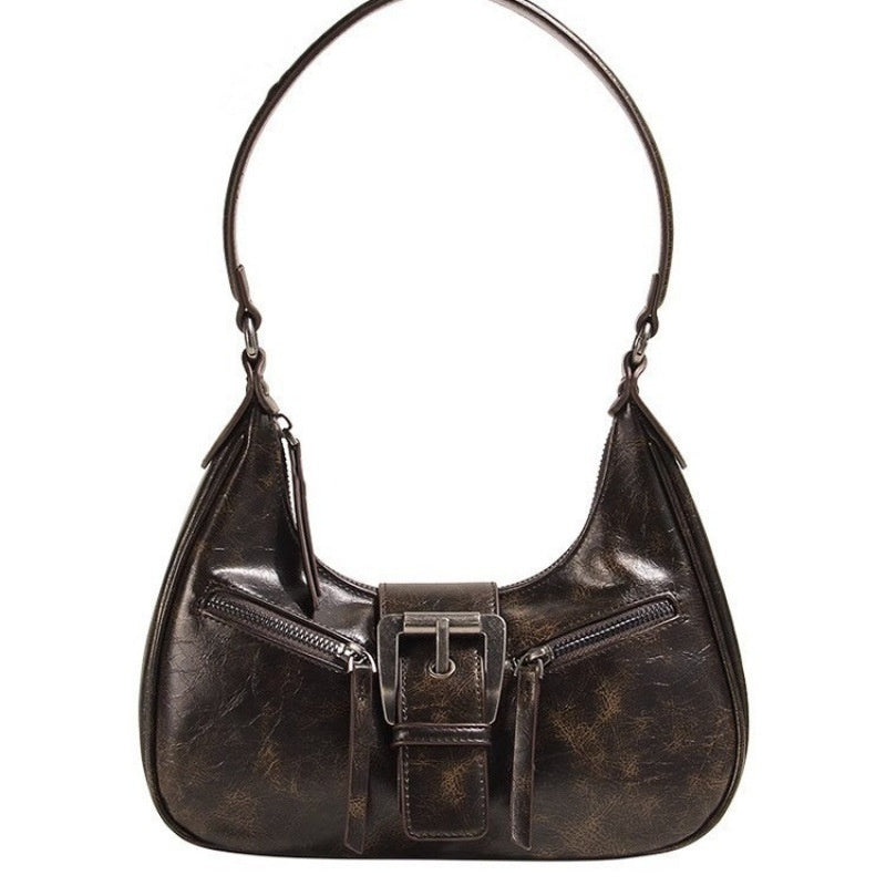 Women's Retro Shoulder Bag – Underarm Crescent Crossbody Bag