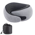 Memory Foam Travel Neck Pillow with Eye Mask – Compact Comfort for Airplanes & Cars