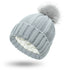 Fashionable Stretchy Satin-Lined Knit Beanie – Cozy & Stylish Winter Hat