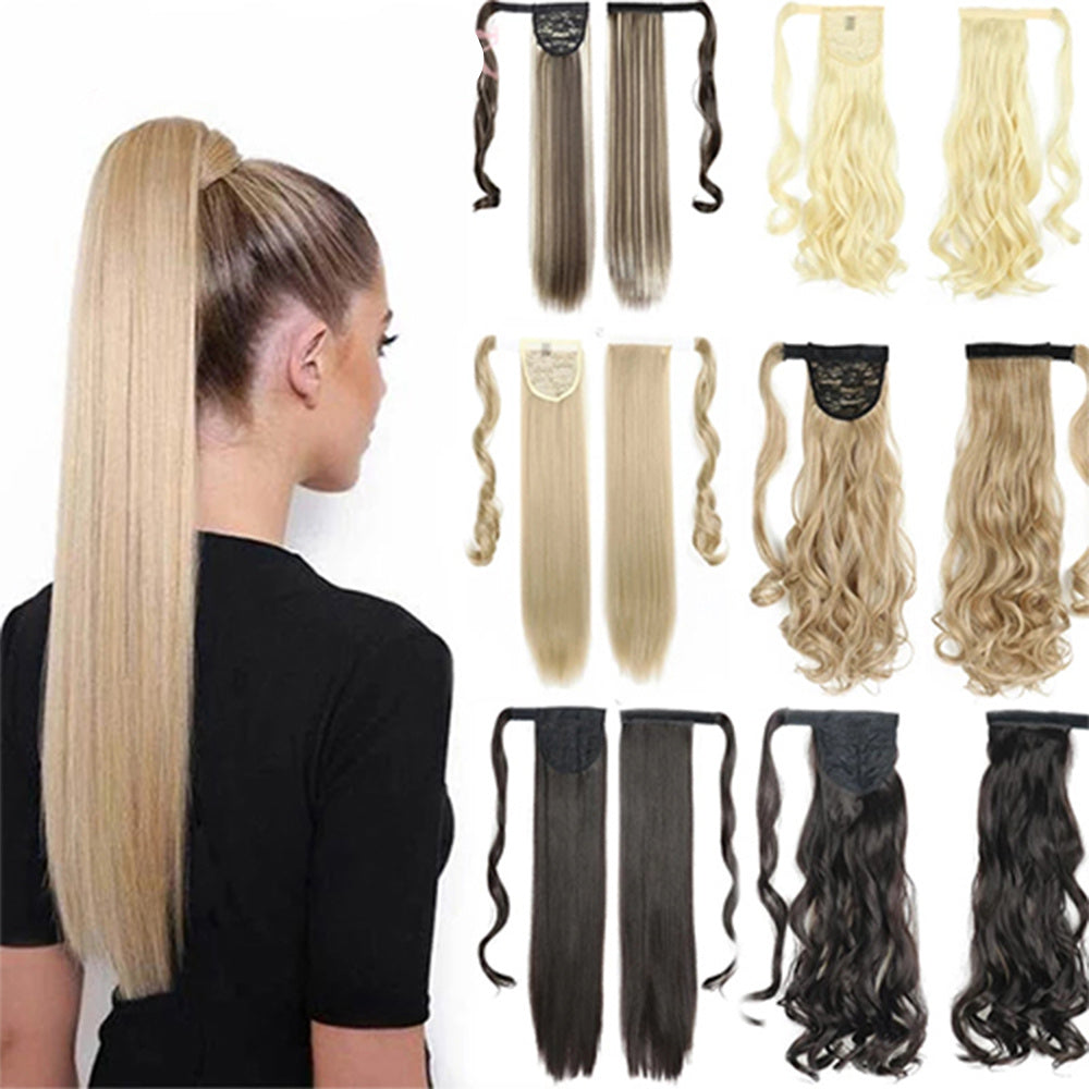 Long Straight Wrap Around Clip-In Ponytail Hair Extension