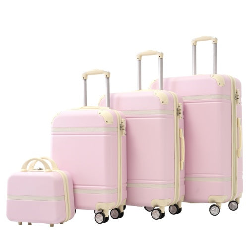 Hard Shell Luggage Sets – 4 Pieces (20" + 24" + 28" + Cosmetic Case) Spinner Suitcase with TSA Lock