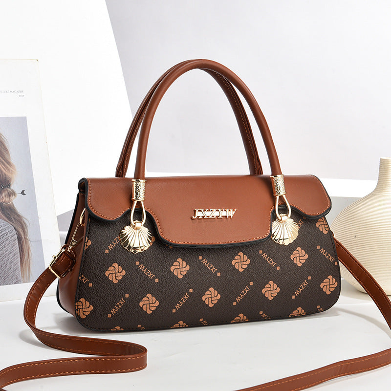 Vintage Exquisite Letter-Printed Women's Handbag