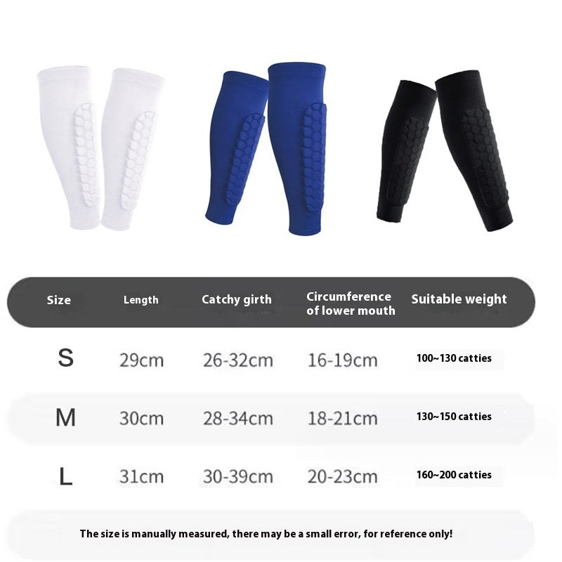 Honeycomb Shin Protection Foot Sock Men's Anti-Collision Non-slip