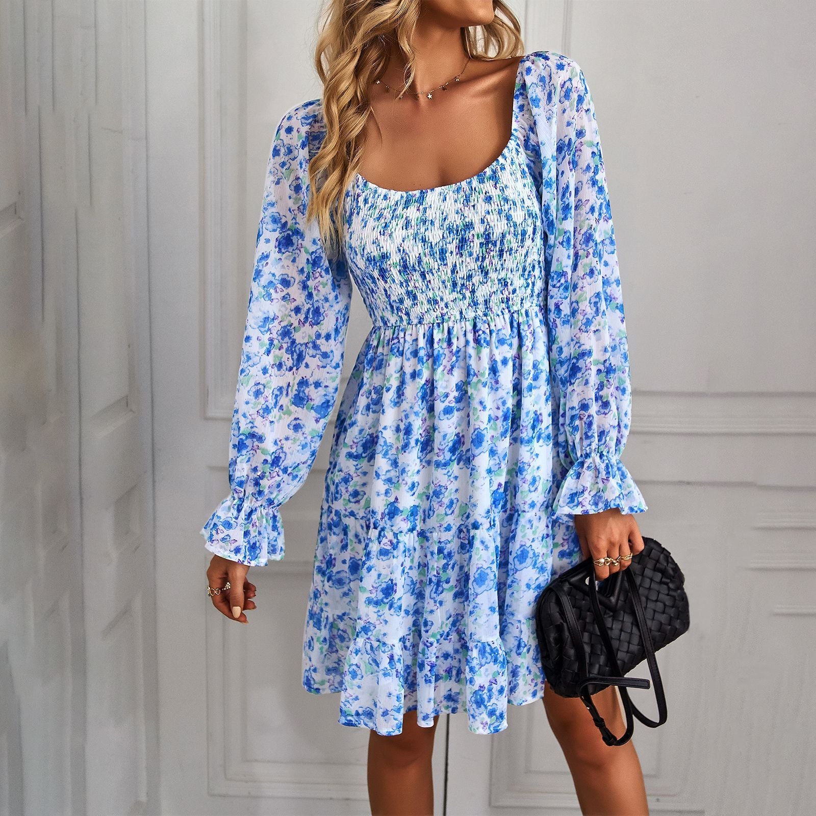 Spring & Summer Women's Bohemian Print Dress – Elegant & Stylish