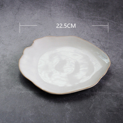 Irregular Ceramic Bowl &amp; Dinner Plate – Handcrafted Elegance
