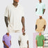 Men's Knitted Short-Sleeved Casual Shirt