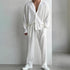 Men's Casual Button Shirt & Long Sleeve Trousers Suit