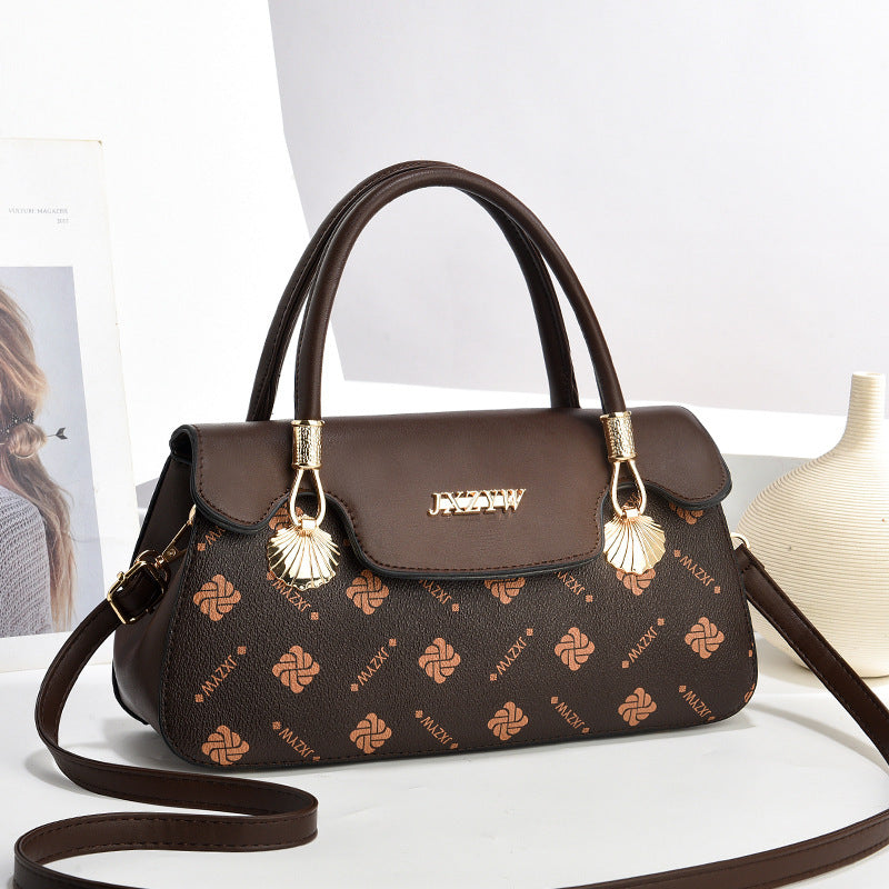 Vintage Exquisite Letter-Printed Women's Handbag