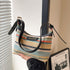 Fashion Color Contrast Woven Shoulder Bag