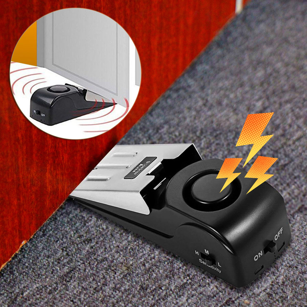 Door Stop Alarm – Portable Security Alarm for Home, Dormitory, and Travel