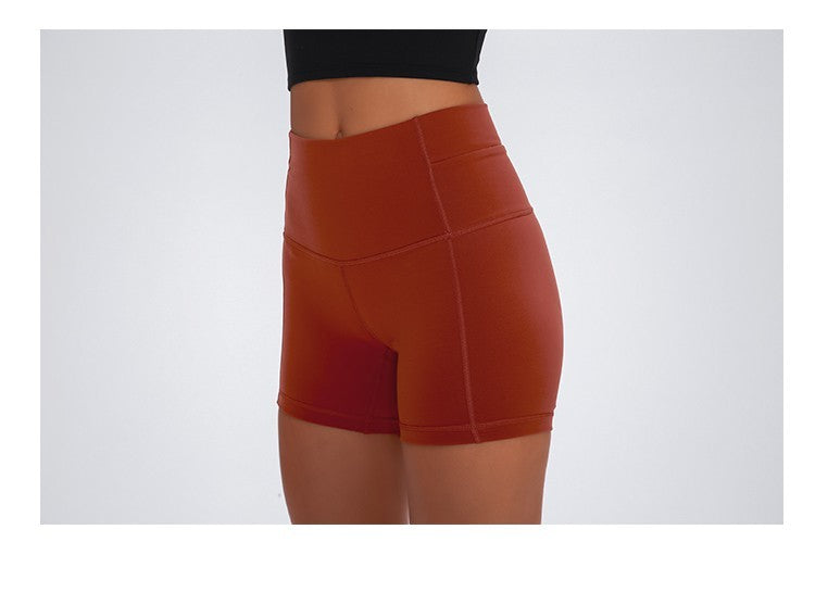 Women's High-Waist Hip-Lifting Sports Shorts – Moisture-Wicking & Breathable
