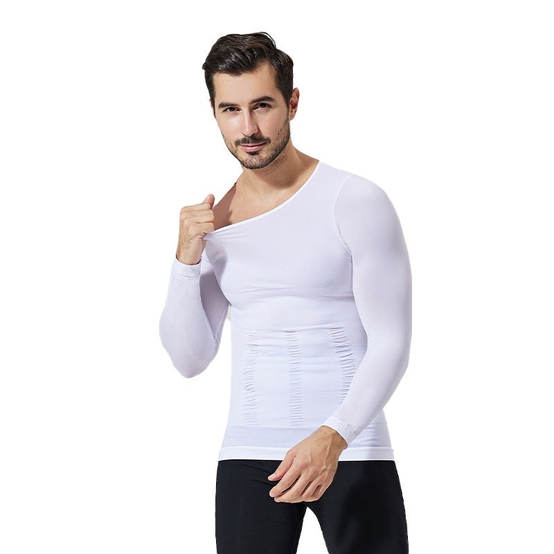 Men's Fashion Casual Body Shaping Long Sleeve Shirt
