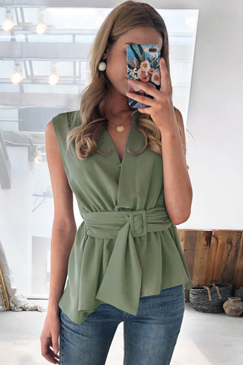 Spring & Summer Sleeveless Lace Elegant Shirt