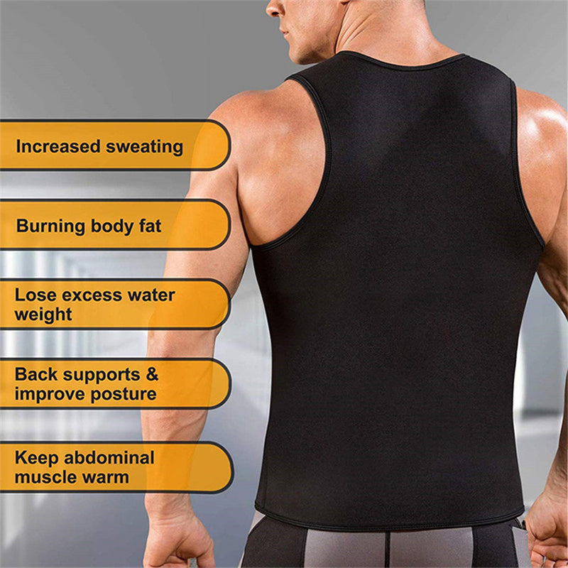 Men's Fitness Corset Shapewear – Heat Trapping Sweat Body Shaper Vest