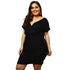 Spring and summer V-neck solid large dress