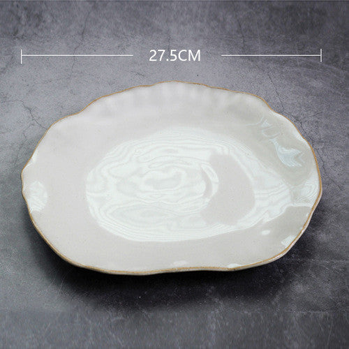 Irregular Ceramic Bowl &amp; Dinner Plate – Handcrafted Elegance