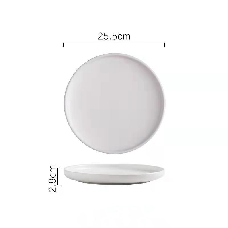 Nordic-Style Porcelain Tableware – Minimalist Solid Color Plates