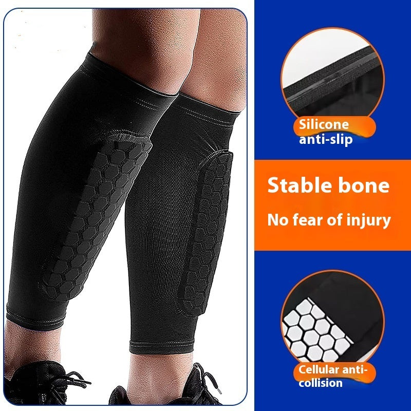 Honeycomb Shin Protection Foot Sock Men's Anti-Collision Non-slip
