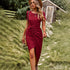 Spring And Summer High Elastic Casual Knitted Dress