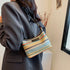 Fashion Color Contrast Woven Shoulder Bag