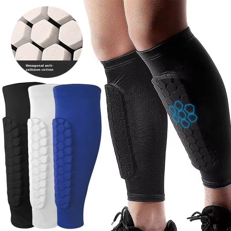 Honeycomb Shin Protection Foot Sock Men's Anti-Collision Non-slip