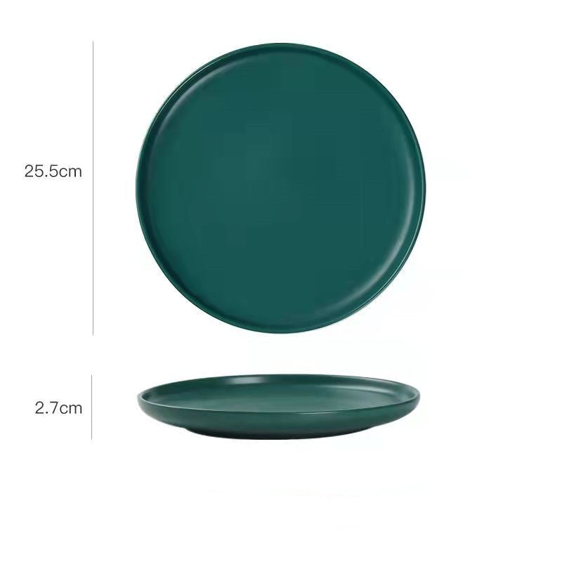 Nordic-Style Porcelain Tableware – Minimalist Solid Color Plates