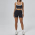Nude Feel High Elastic Sports Contrast Color Yoga Suit