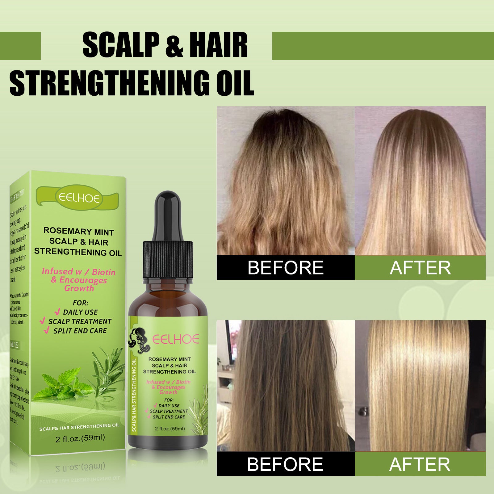 Rosemary Mint Hair Growth Fluid Scalp Massage Oil