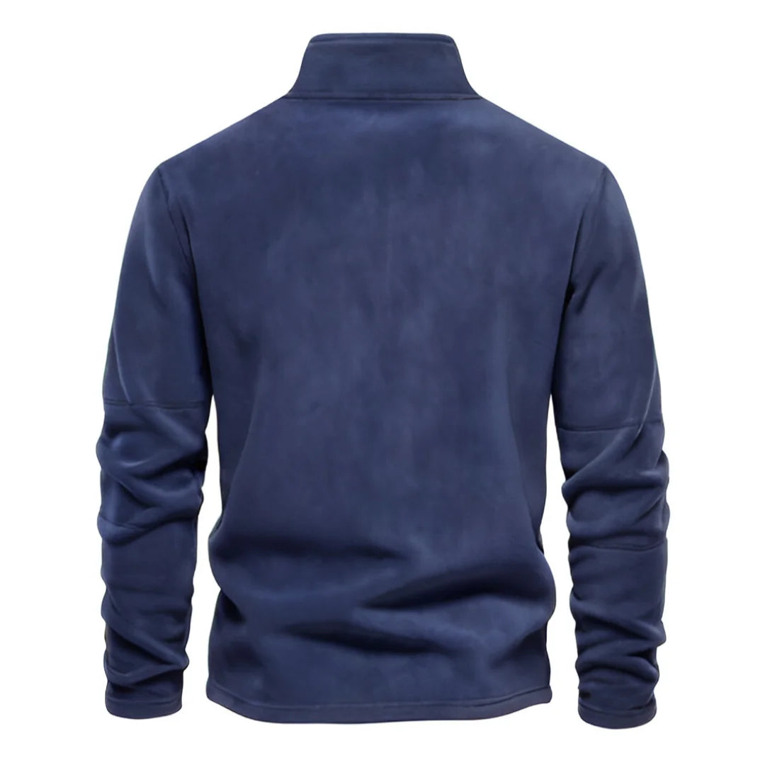 AIOPESON Brand Quality Thicken Warm Fleece Jacket for Men Zipper Neck Pullover Sweatshirt
