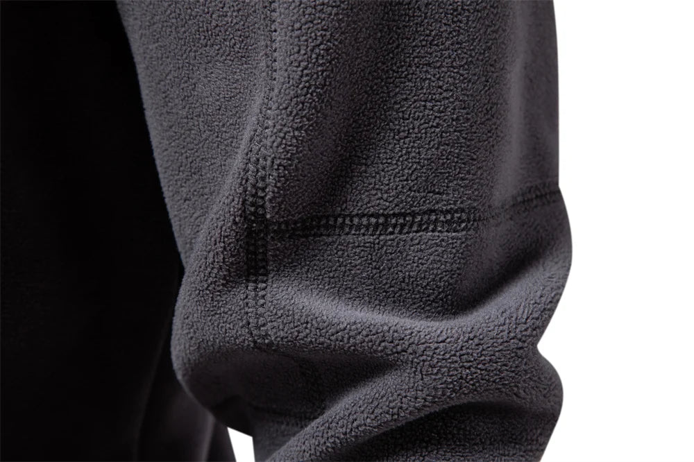 AIOPESON Brand Quality Thicken Warm Fleece Jacket for Men Zipper Neck Pullover Sweatshirt