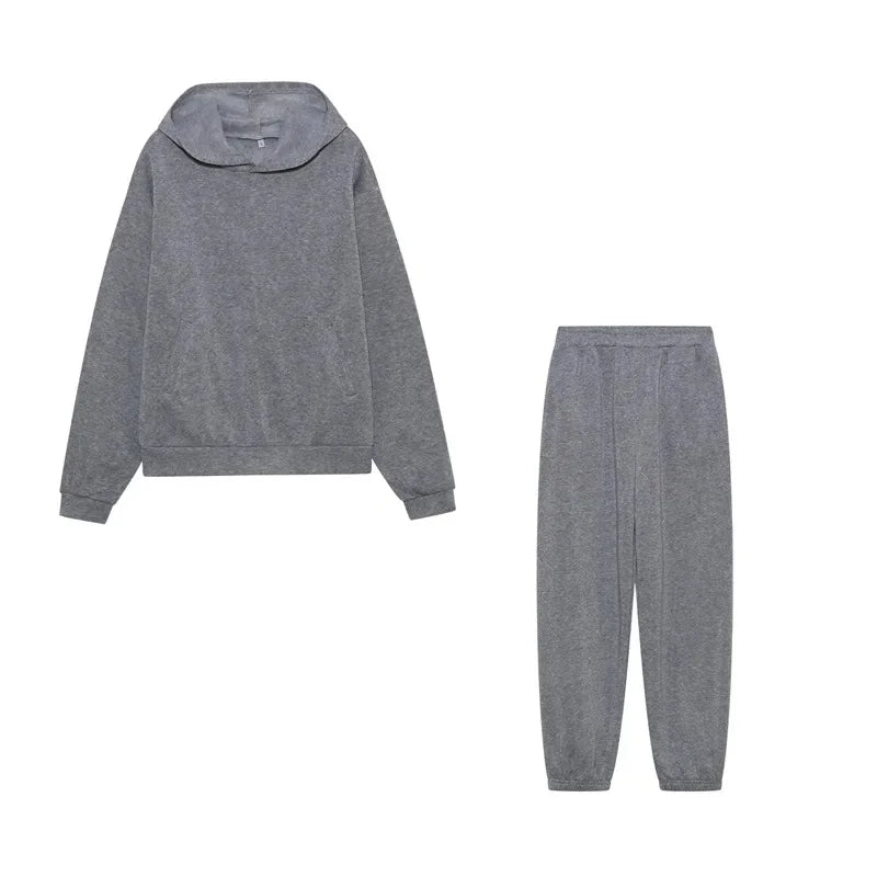 Plus Size Fashionable Long Sleeve Sweatshirt And Pants Set Autumn Winter Women's Casual Wear Two Piece Suit Comfortable plus ...