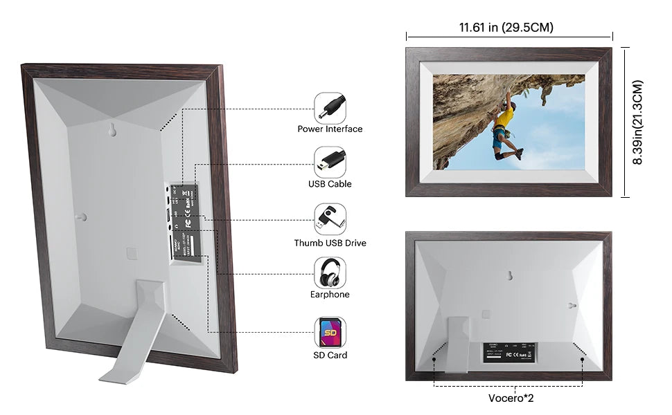 【1 Year Warranty】 Kodak 10 Inch Digital Picture Frame, 800*1280 HD Touch Screen with 32G Memory,Full Function Electronic Album