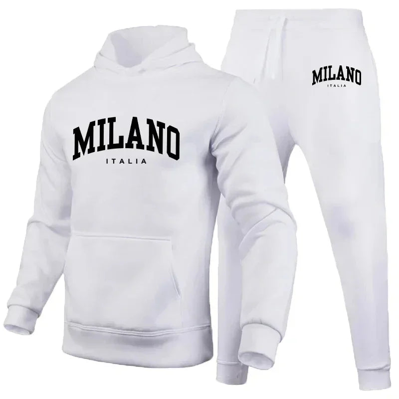 Two-piece Sets of Men's Autumn Hoodies, Sweatshirts, Sweatpants and Jogging Pants, Casual Streetwear, Men's Sportswear Sets