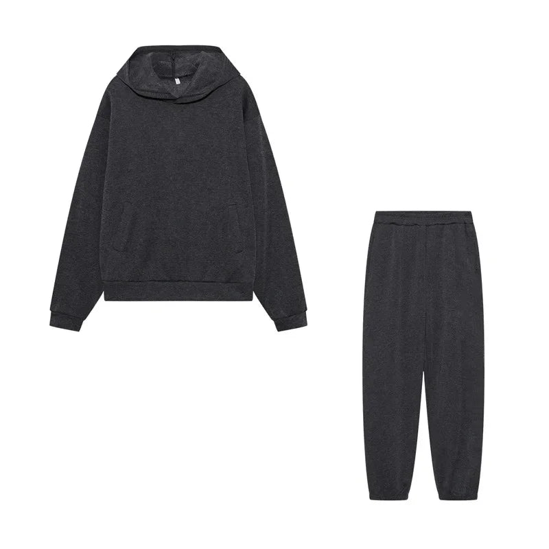 Plus Size Fashionable Long Sleeve Sweatshirt And Pants Set Autumn Winter Women's Casual Wear Two Piece Suit Comfortable plus ...
